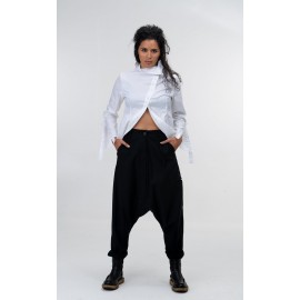 Avant-garde cotton women's long-sleeved top