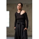 Black off-the-shoulder shirt