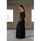 Black off-the-shoulder shirt