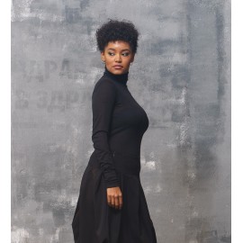 Black turtleneck shirt