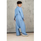 Blue Linen Shirt Women's Long Sleeve Linen Shirt