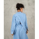 Blue Linen Shirt Women's Long Sleeve Linen Shirt