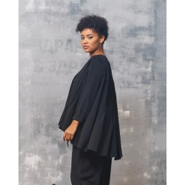 New Women's Black Tunic Top