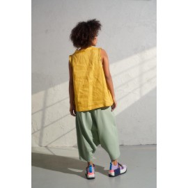 Summer Boho Linen Blouse