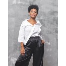 White Linen Top Fashion Outfit