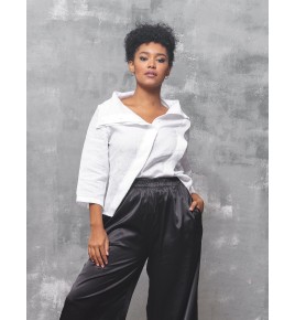 White Linen Top Fashion Outfit