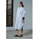 White linen long shirt dress linen women's clothing