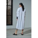 White linen long shirt dress linen women's clothing