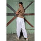 Women's Beige Linen Top