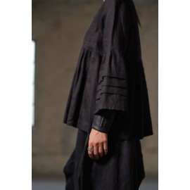 Women's Black Linen Shirt