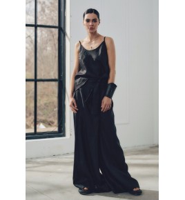 Women's Black Linen Vest