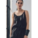 Women's Black Linen Vest