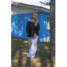 Women's Black Transparent Shirt
