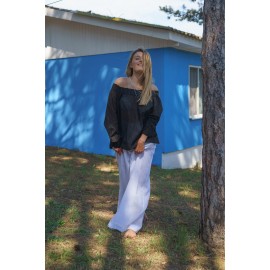 Women's Black Transparent Shirt