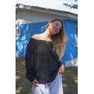 Women's Black Transparent Shirt