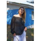 Women's Black Transparent Shirt