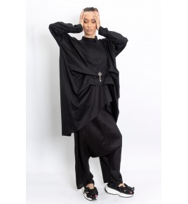 Women's Cotton Shirt Black Avant Garde Clothing