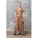 Women's Linen Belted Top