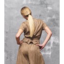 Women's Linen Belted Top
