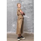 Women's Linen Belted Top