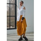 Women's Off-the-shoulder White Cotton Shirt