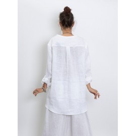 Women's White Linen Shirt