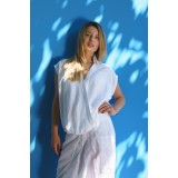 Women's White Organic Linen Shirt