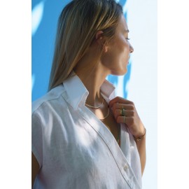 Women's White Organic Linen Shirt