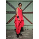 Women's asymmetric linen shirt