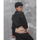 Women's black linen shirt