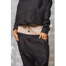 Women's black linen shirt