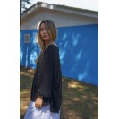 Women's black long sleeve shirt